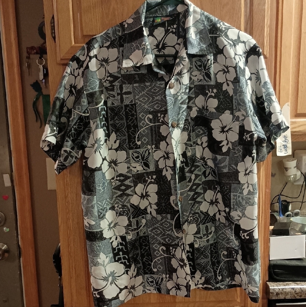 Men's Floral Patchwork Button Down Shirt - image 6